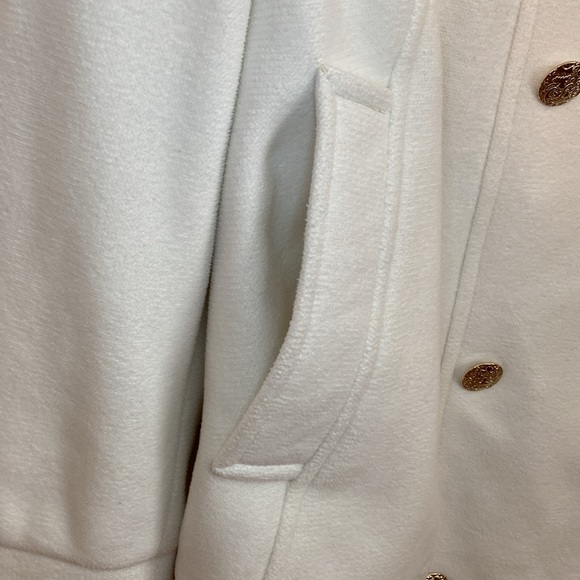 Vaute Couture plush cream short pea coat - size XS Made in USA vegan - Picture 8 of 16